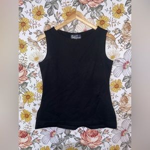 Lesley Evers sleeveless top, Black, size small